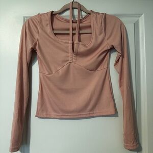 Asian boutique ballerina pink top